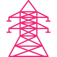 Power Line icon single vector illustration