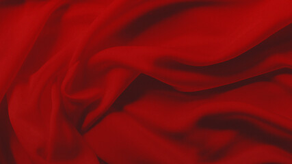 Obraz premium Tone Close-Up of Red Silk Fabric Texture