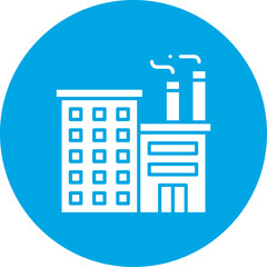 Factory II icon single vector illustration