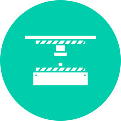 Machine Press icon single vector illustration
