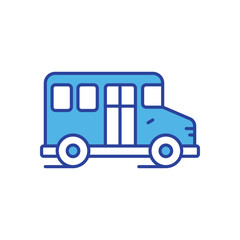 School Bus icon isolated on a white background. Vector illustration.