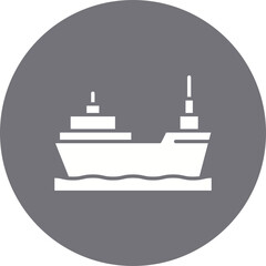 Cargo Ship I icon single vector illustration