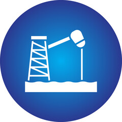 Oil Platform icon single vector illustration