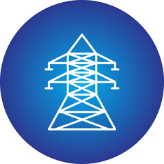 Power Line icon single vector illustration