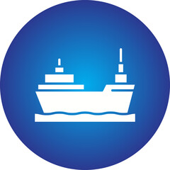 Fototapeta premium Cargo Ship I icon single vector illustration