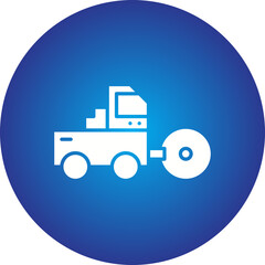 Bulldozer icon single vector illustration