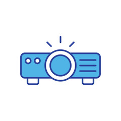 Projector icon isolated on a white background. Vector illustration.