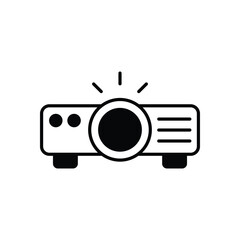 Projector icon isolated on a white background. Vector illustration.