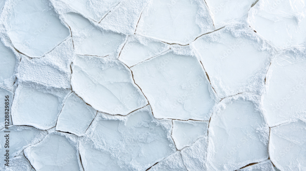 Poster intricate cracked ice texture with frosty appearance and unique patterns