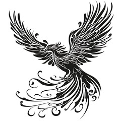 Obraz premium Stylized Phoenix in Flight