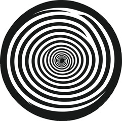 Naklejka premium Hypnosis spiral swirling comic background vector on white background.