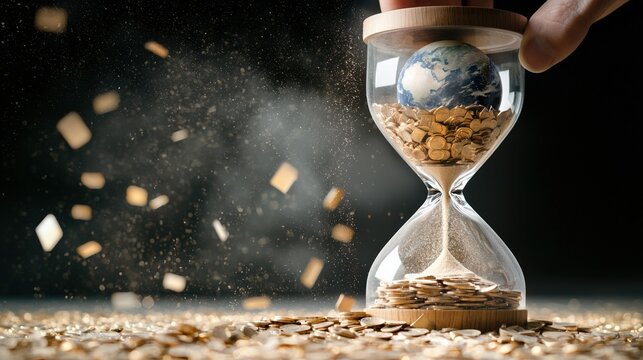 Time representation showing the urgency of environmental conservation and awareness.