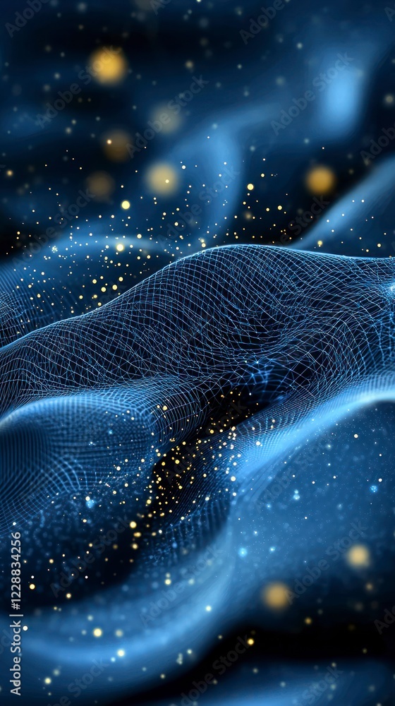 Aufkleber futuristic abstract network digital data flow cyberspace background tech texture conn
