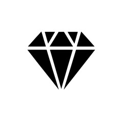 Diamond Icon: A sleek, minimalist illustration of a classic diamond shape, perfect for representing luxury, value, or sophistication.  