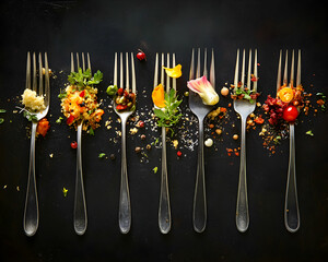 Food on forks