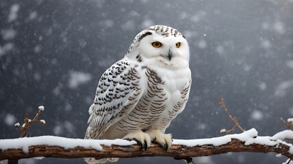 Close-Up of a Snowy Owl – Striking Eyes and Feathers in Nature"
