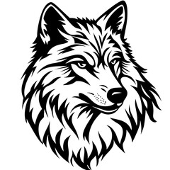 Stylized Wolf Portrait