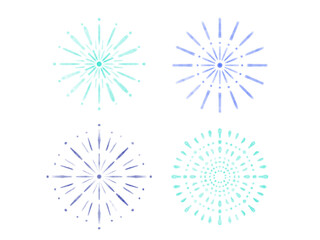 花火模様のイラスト