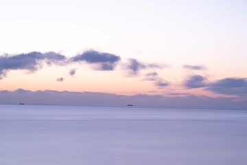 優しい朝の野蒜海岸