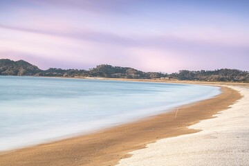 優しい朝の野蒜海岸