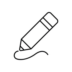 Pencil icon isolated on a white background. Vector illustration.