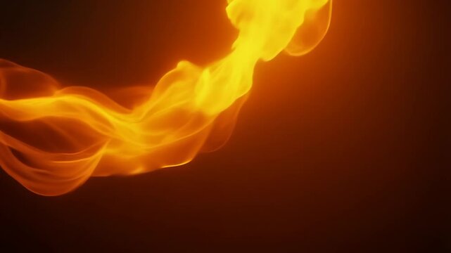 Glowing orange flames gracefully move in a dynamic wave pattern
