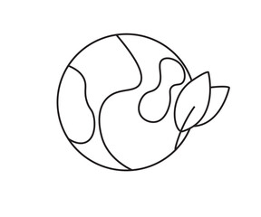 Fototapeta premium illustration of eco world symbol logo graphic