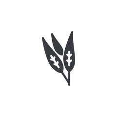 Fototapeta premium Eucalyptus leaf vector icon