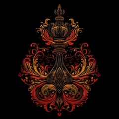 Ornate King Chess Piece Design