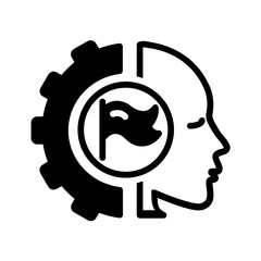 Vector black icon for Leadership abilities