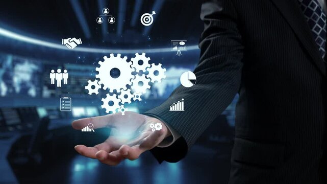 Business person fosters teamwork and collaboration, enhancing team function and productivity. Elevating teamwork through strategic collaboration and shared goals. UUID