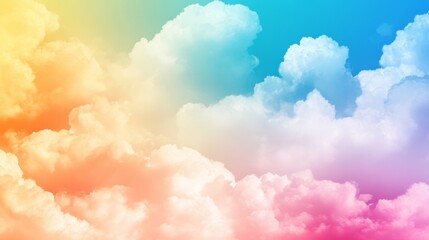 Fototapeta premium Artistic fluffy cloud and sky with gradient color