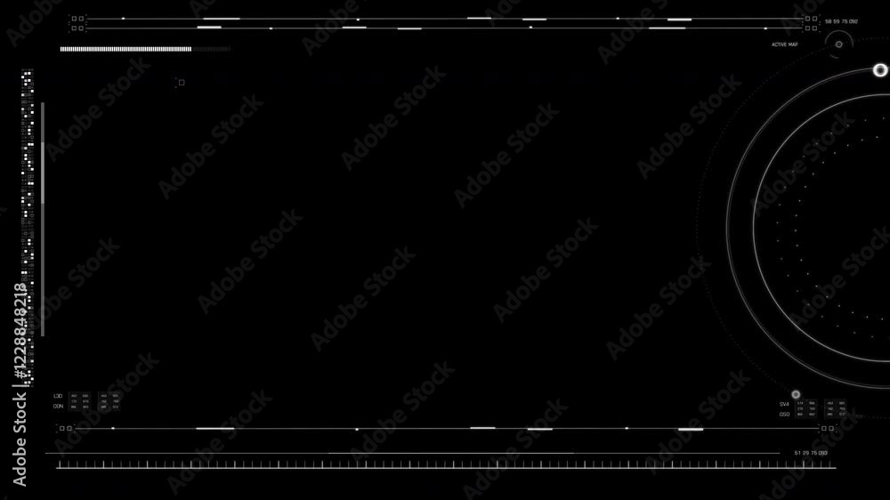 Poster universal technology line and frame video overlay futuristic hud head up display interface template 