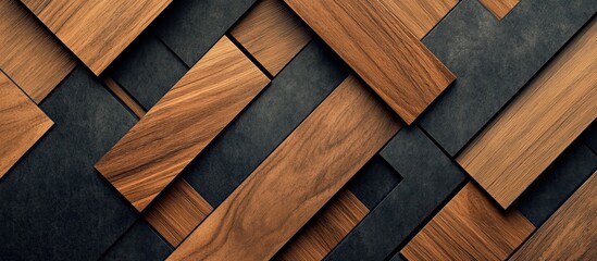 Abstract wood planks geometric pattern texture background.