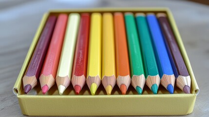 Fototapeta premium Color pencils from box