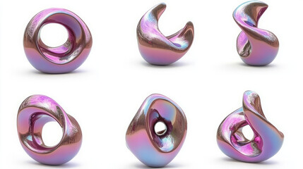 explore modern and contemporary iridescent abstract sculptures for interior design and home decor, including polished glass and resin pieces in vibrant colors