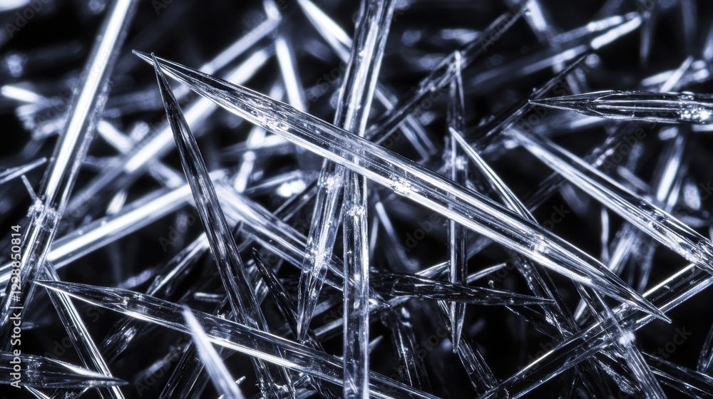 Poster close-up of scattered sharp lights with a sparkling effect, ideal for a clean background with space 