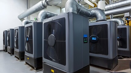 Industrial heating system, facility room, energy efficiency