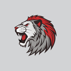 Wild Lion Head Vector Art for Branding and Sports vector logo