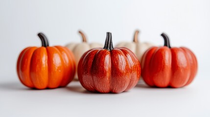 Obraz premium Autumn Harvest Colorful Pumpkins Fall Decor Thanksgiving Halloween
