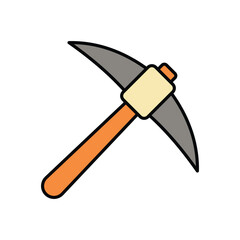 Pickaxe  icon isolated on a white background. Vector illustration.