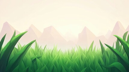 Obraz premium Expansive green lawn with soft light gradients and sharp details, perfect for eco-themed designs.