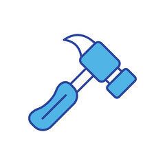 Hammer icon isolated on a white background. Vector illustration.