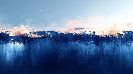 Fototapeta premium glitch grainy blue gradient background with digital noise, rough coarse texture and artifacts, minimalistic modern design with blurred blank space for captions