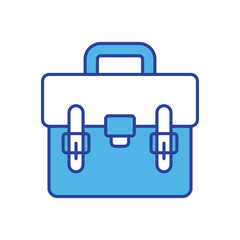 Briefcase icon isolated on a white background. Vector illustration.