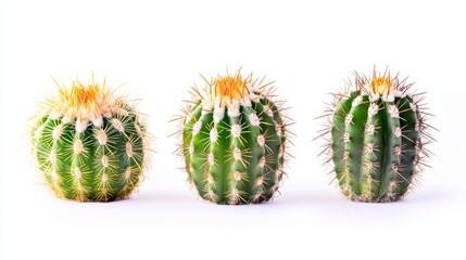 Fototapeta premium Mini cactus isolated on white background