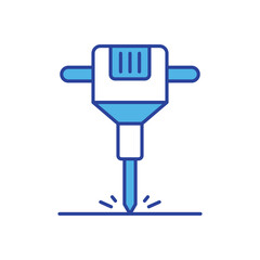 Jackhammer  icon isolated on a white background. Vector illustration.