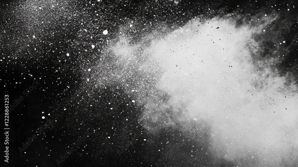 Poster gleaming scattered light particles creating a clean and sharp texture, ideal for bold text overlays.