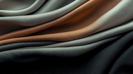 Obraz premium Elegant Draped Fabric Neutral Tones Soft Folds Texture Background