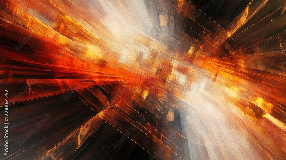 Poster abstract blurred technology background with vibrant defocused lights and futuristic digital elements